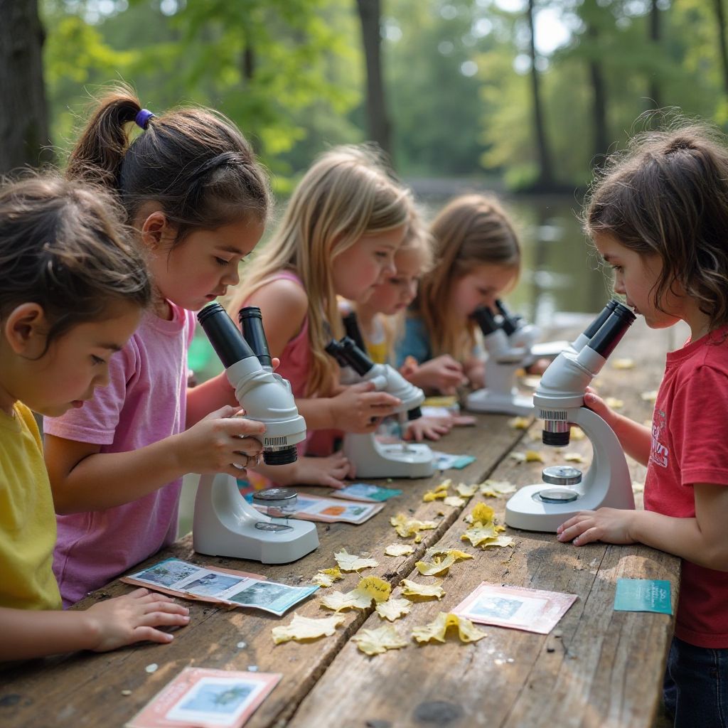 School environmental education program with hands-on activities